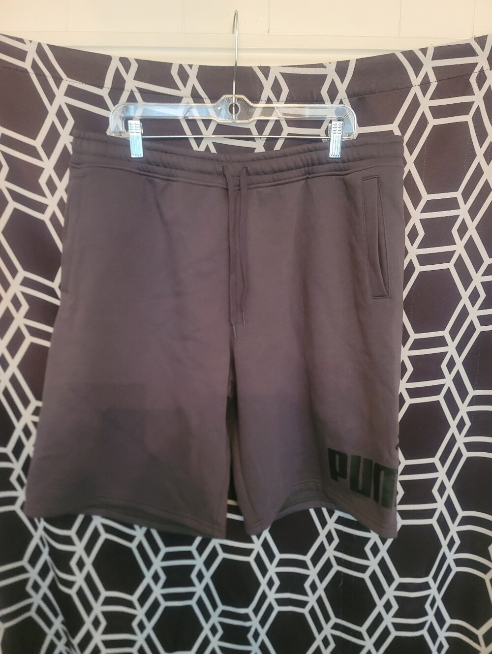 Puma Athletic Shorts Men's asphalt Black Drawstring
